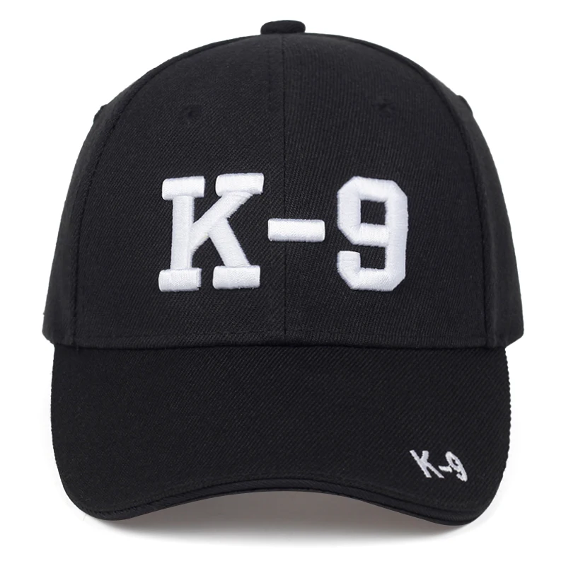 Nauja K-9 raštas siuvinėjimo beisbolo kepuraitę pavasarį ir vasarą medvilnė kepurės vyrų ir moterų mados hip-hop skrybėlę lauko saulės skrybėlės