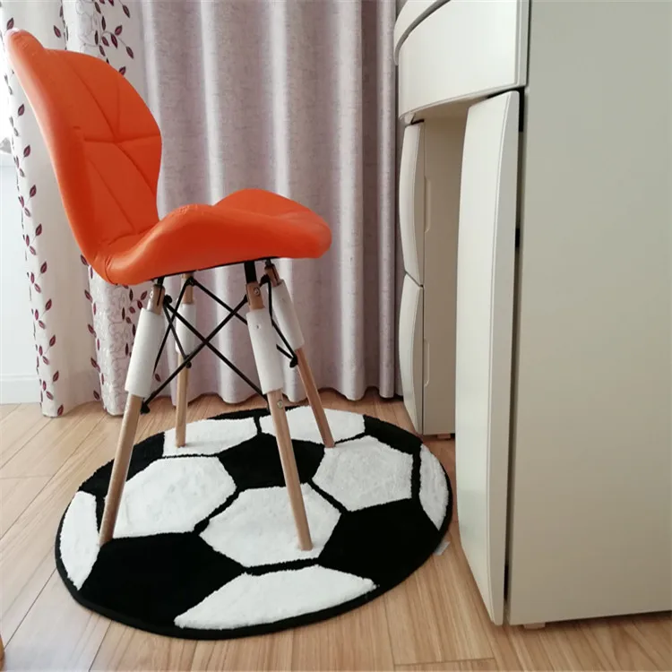 Anti-slydimo Poliesteris Pūkų Kamuolys Apvalus Kilimas Kompiuterio Kėdės Pagalvėlę, Futbolo, Krepšinio Kambarį Kilimėlis Vaikų Miegamasis Kilimėlių Miegamasis