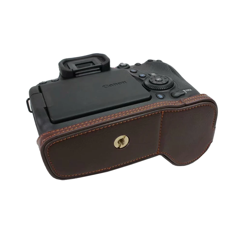 Nekilnojamojo natūralios Odos atveju krepšys Canon EOS 6D II 6D2 6D, Mark II nešiojamų fotoaparato krepšys apvalkalas Su Baterija Atidarymas