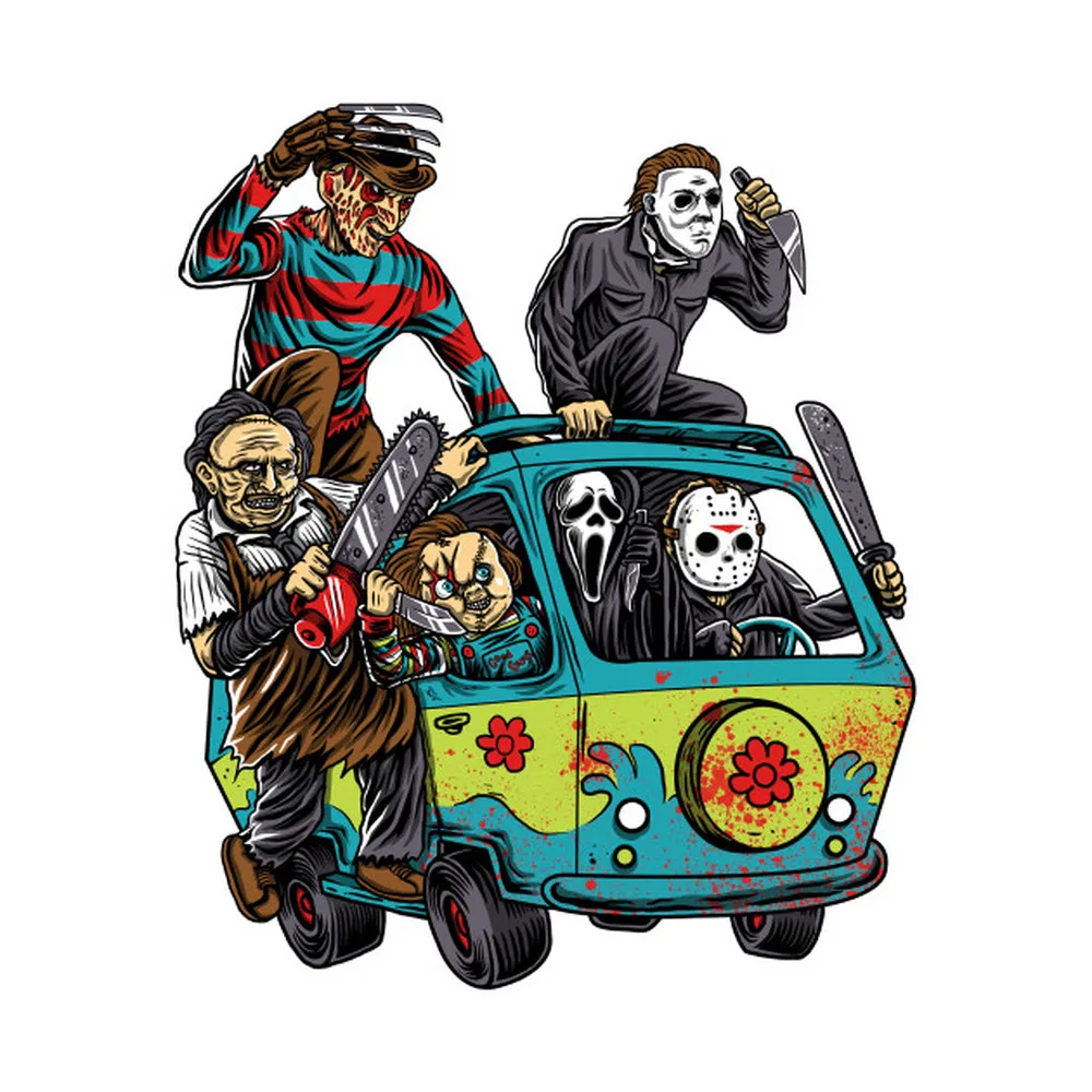 2019 Žudynių Mašina T-Shirt Atvėsti Halloween Marškinėliai fredis Kriugeris Marškinėliai Chucky Jason Rėkti Žudynių Įgulos Grafinis Tees
