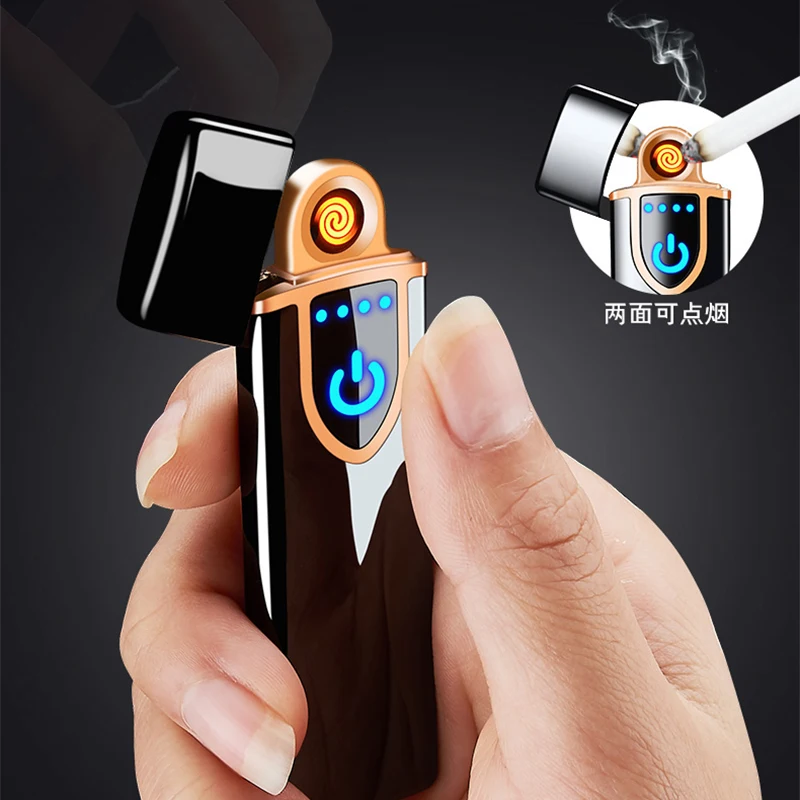 Dual LANKO Elektros Lengvesni USB Įkraunama Plazmos Cigarečių Degiklio Rūkyti Vėjo Flameless Lengvesni