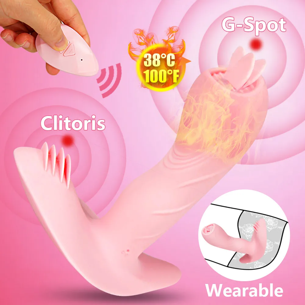 Nešiojami Drugelis Vibratorius Klitorio Stimuliatorius G Spot Vibratorių Massager Šildymo Belaidžio Nuotolinio valdymo Vibratoriai Sekso Žaislai Moterims
