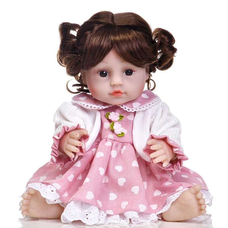 45cm Pilnas Silikono Atgimsta Bebe Lėlės Žaislas Jokios Funkcijos, Vonia Žaisti Kūdikių Žaislų Bonecas Naujagimių Princesė Dress Kūdikių Žaislų Gimtadienio Dovana