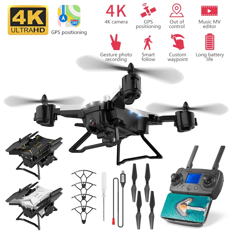Naujas 5G drone KY601G, su GPS ir 4K HD dual fotoaparatai, 20 minučių-ilgas ištvermės orlaivių, 1800M nuotolinio valdymo žaislas