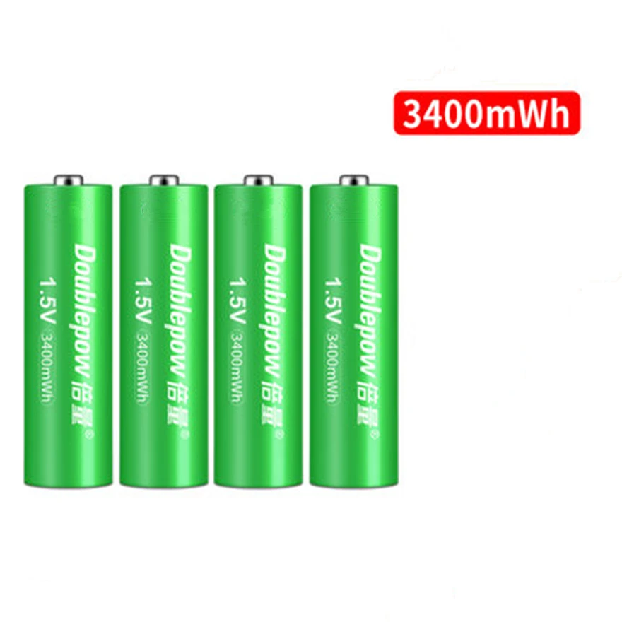 4pcs/daug Naujų 1,5 v 3400mWh AA įkraunamos ličio baterijos protingas greitas mokestis skirta AA AAA baterijų įkroviklis