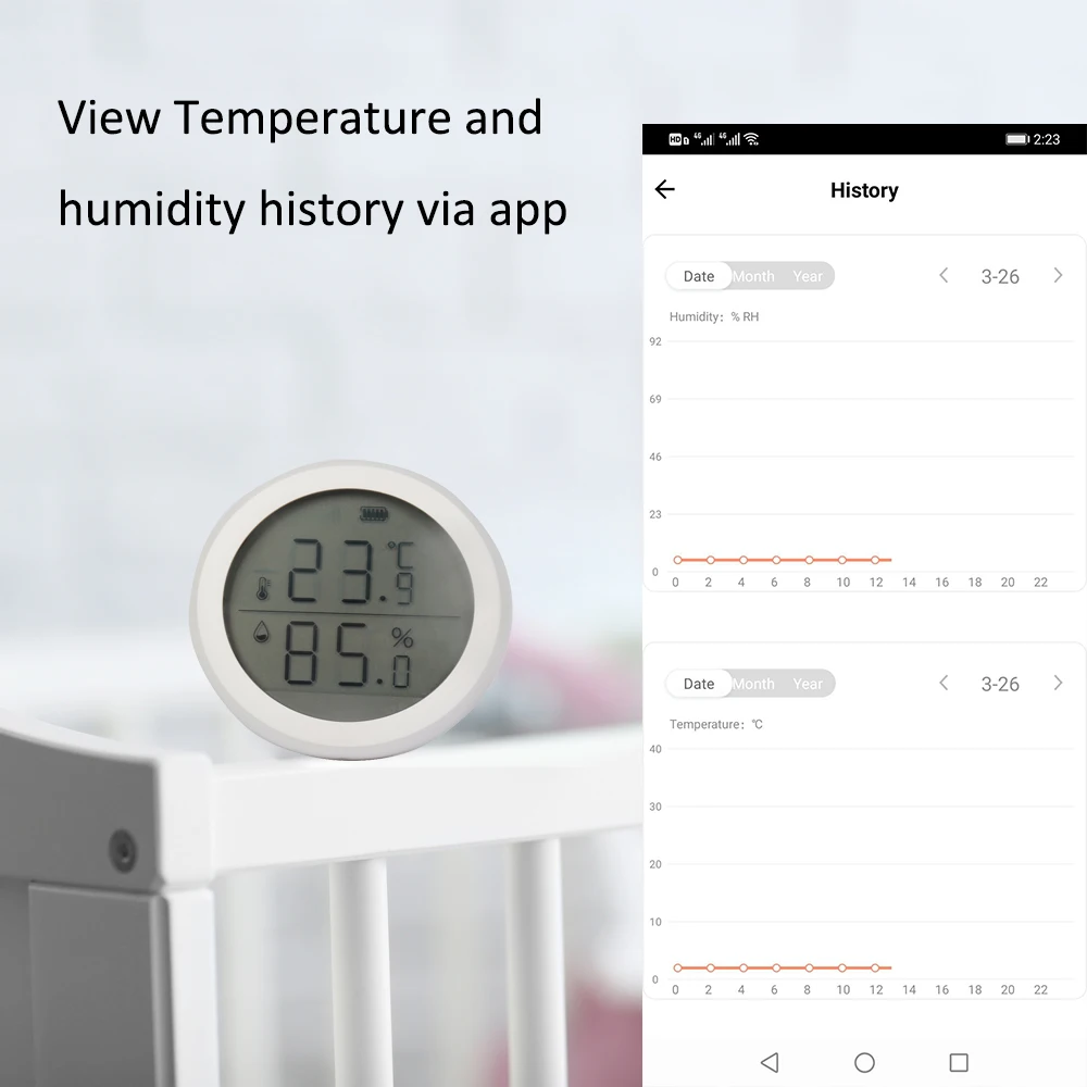 Tuya ZigBee Smart Home Temperatūros Ir Drėgmės Jutiklių Su LED Ekranas, Veikia Su 