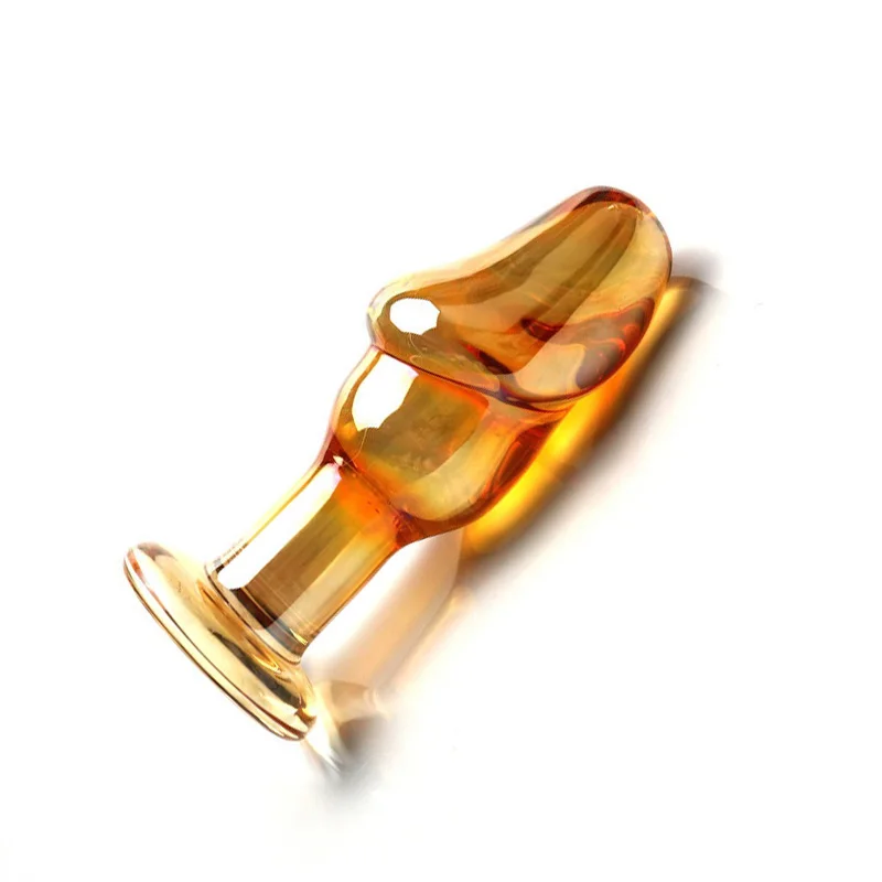 Aukso stiklo didelis analinis granulės butt plug netikrą dildo kristalų unisex sekso žaislai, vyrų, moterų mėgėjams