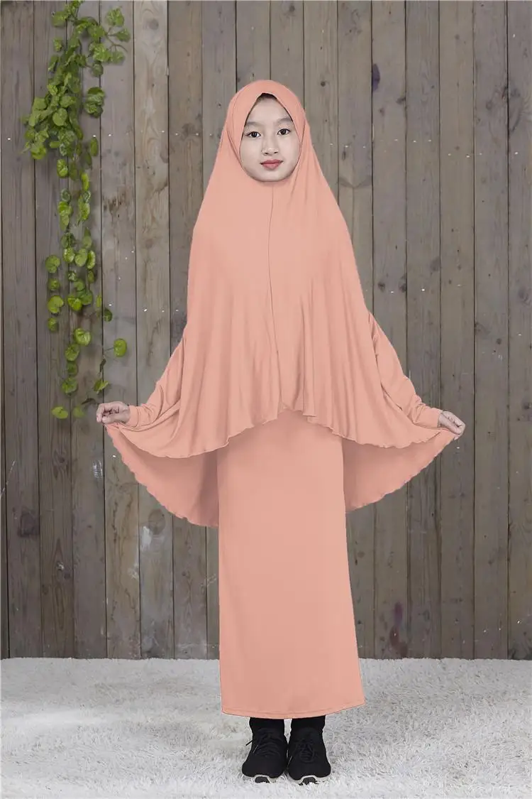 2vnt Musulmonų Vaikai Suknelės Mergaitėms, Vaikams, Abaja Dubajus Malaizija Hijab Jilbab Kaftan Bangladešas Turkija, Saudo Arabija, Pilnas draudimas, Islamas