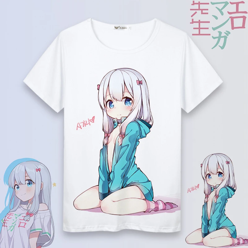 Atsitiktinis Anime Eromanga Sensei Izumi Sagiri Marškinėliai Vyrams, Moterims, T-marškinėliai trumpomis Rankovėmis marškinėlius Mados