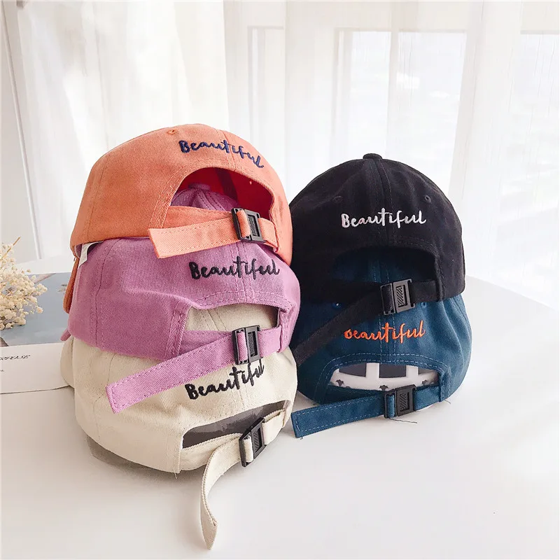 Korėjos Kūdikių Skrybėlę Rudenį ir Žiemą, Tėvų-Vaikų Išsiuvinėti Banglenčių Casquette Berniukų ir Mergaičių Kietas Rašytas Beisbolo kepuraitę