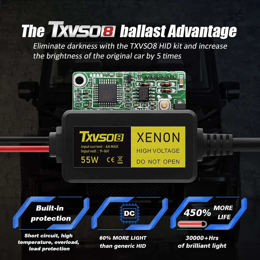 TXVSO8 110W HID Xenon Žibintų Konversijos Rinkinys H1 H3 Tipo 2vnt 55W Lemputes Su Slim Ballast 3000K 5000K 6000K 8000K 10000K 12000K