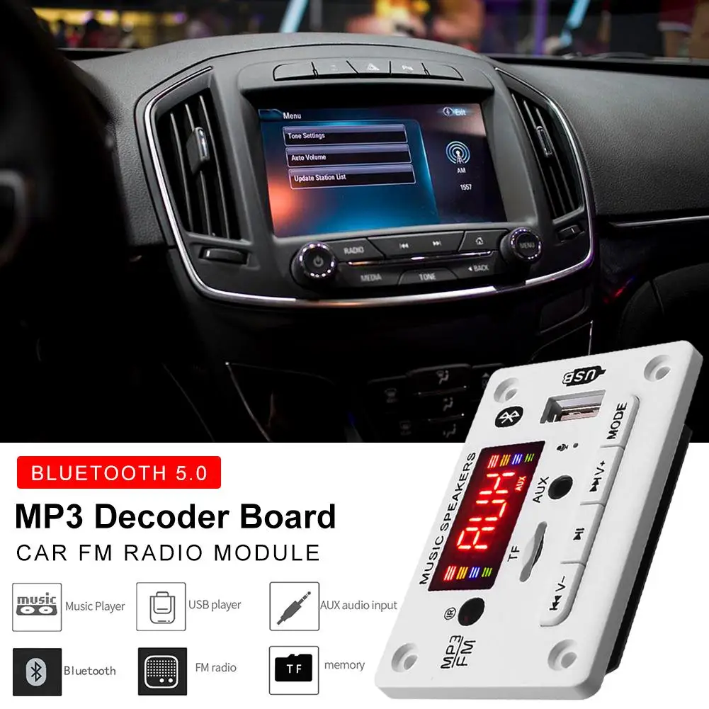 Belaidžio MP3 Grotuvas Dekoderis Valdybos Modulis Bluetooth 5.0 Stiprintuvo TF Radijas USB Automobilio Radijo Garso Garsiakalbis Automobilinis Rinkinys
