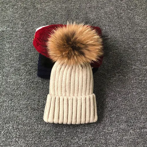 Cllikko Megzti tikro Kailio Kepurę Nekilnojamojo Usūrinių Kailio Pompom Skrybėlę Žiemos Moterys Skrybėlę kepuraitė moterims 2019 m., Minkštas Šiltas Moterų Kailio Kepurė