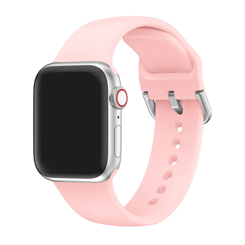 Silikono Watchband Apple Watch5/4/3/2/1 Pakeitimo Rankogaliai 38/40/42/44mm Dirželiai Sporto Kvėpuojantis Juostų Priedai