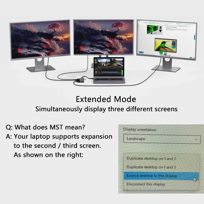 12-usb c5-port MST protingas pratęsimo dokas palaiko dual-keturi-ekrano multi-ekranas suderinamas multi-sistema