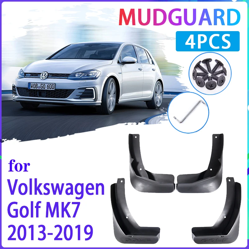 4 VNT Automobilių Purvo Atvartais Volkswagen VW Golf 7 Mk7 2013~2019 Mudguard Splash Apsaugai Sparnas Mudflaps Auto Priedai