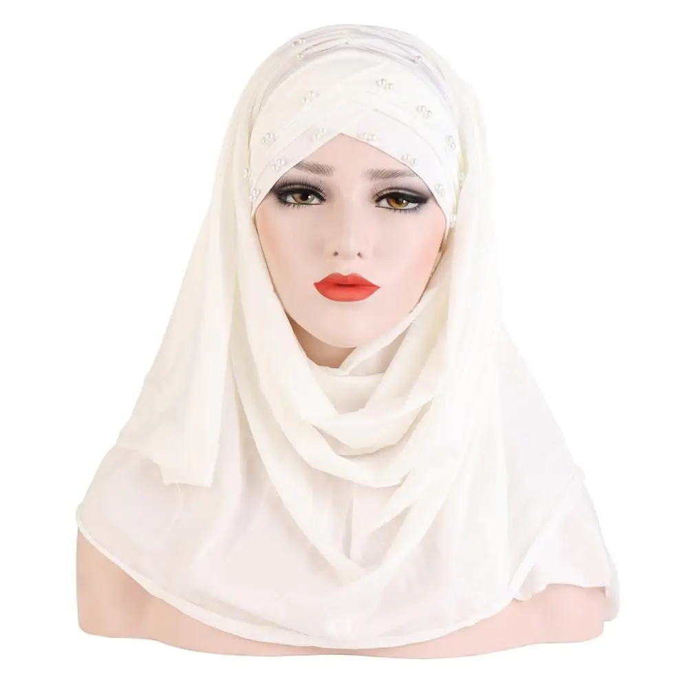 2020 Tampri jersey kaktos kryžiaus hijab medvilnės musulmonų šalikas nešioti instand hijabs turbaną femme musulman arabų skarelė
