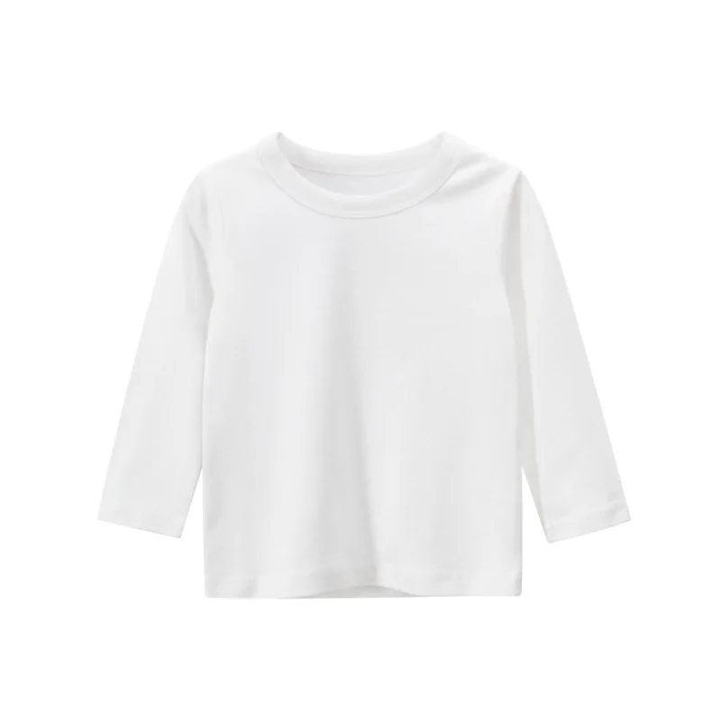 Rudenį Naujų vientisos Spalvos Vaikų Dugno Marškiniai, vaikiški Drabužiai Berniukui ilgomis rankovėmis T-shirt