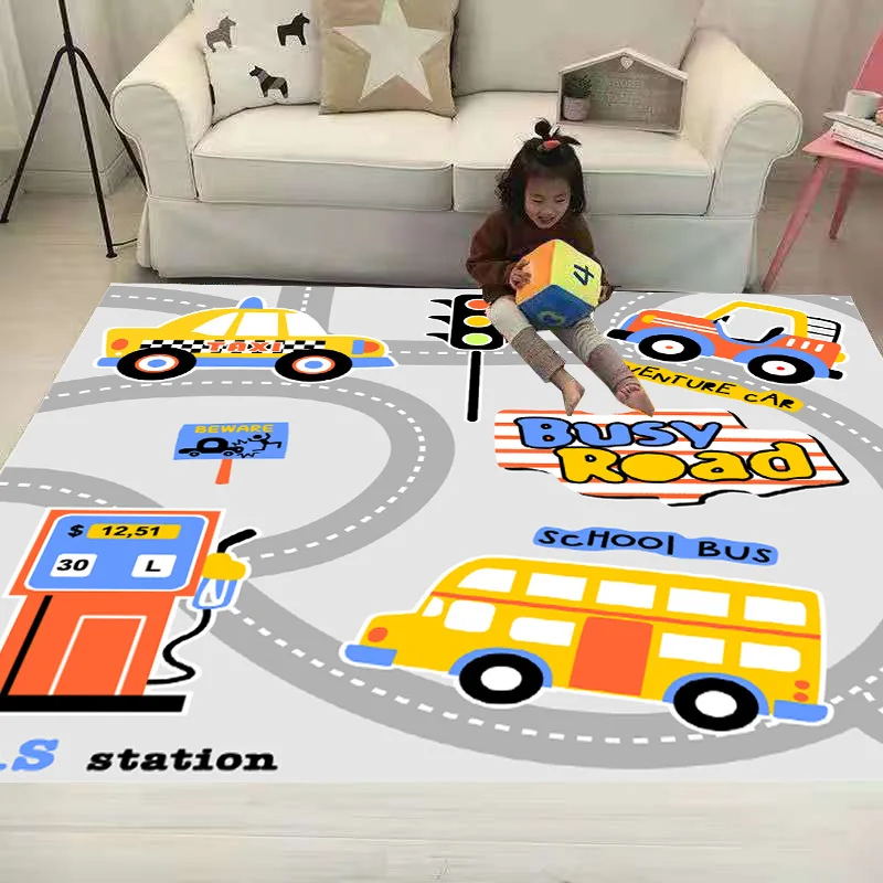 3D Vaikų animacinių filmų kilimų skaitmeninės kelių mat žaidimas kilimų nuskaitymo kilimėlis Vaikų kambario plotas pledai salonas minkštas namų puošybai užsakymą