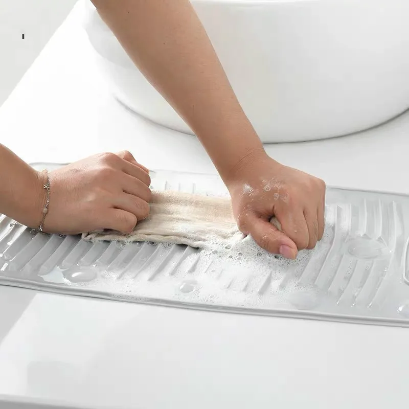Silikono scrubboards namų lankstymo skalbimo lenta su siurbtuko neslidus minkštas skalbimo lenta namų ūkio produktai WJ031211