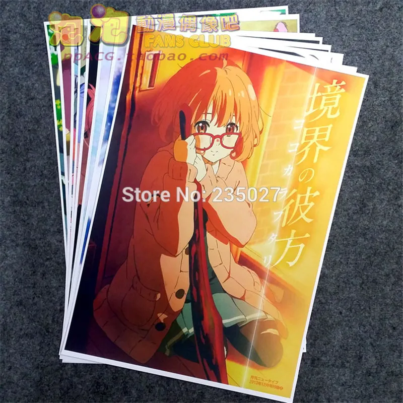 8 vnt/set Anime no Kyokai kanata plakatas Kuriyama Mirai Nase Mitsuki sienos nuotraukas kambarį A3 Kino plakatai, dovanos