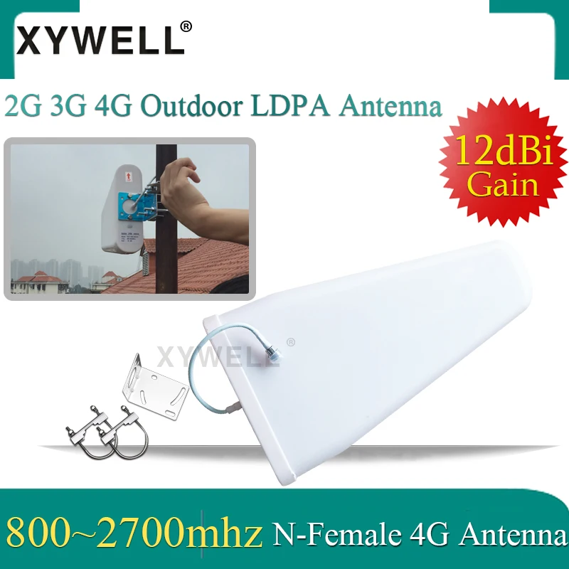 XYWELL 2G 3G 4G Antenna12dBi Didelis Pelnas 800-2700mhz Lauko LPDA Yagi Antena 3G 4G GSM Mobilųjį Telefoną Signalo Stiprintuvas Kartotuvų