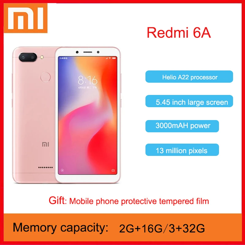 Naudoti Redmi 6A 2GB 32GB Išmanųjį telefoną 5.45