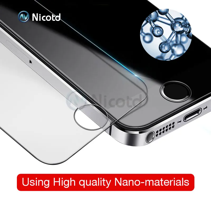 5VNT HD Grūdintas Stiklas iPhone 11 Pro XS MAX XR Screen Protector, iPhone, 7 plius Apsauginė Stiklo Plėvelė iphone 12 X 8 6S