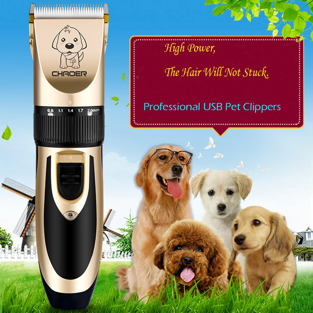 Žemo triukšmo USB Įkroviklį, Kačių, naminių Gyvūnėlių Plaukai Žoliapjovės Valiklis Cutter Viliojimo Kačių ir Šunų Plaukų Clipper Elektros Augintiniai Plaukų kirpimas Mašina