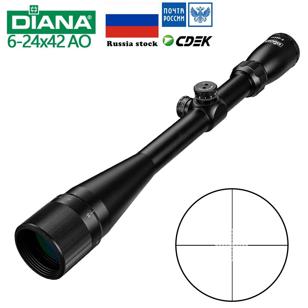 DIANA 6-24x42 AO Taktinis Riflescope 