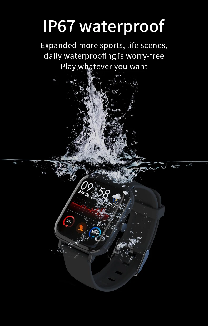 Visi nauji gt168 smart žiūrėti visą jutiklinis ekranas atsparus vandeniui išmaniųjų laikrodžių vyrams ir moterims