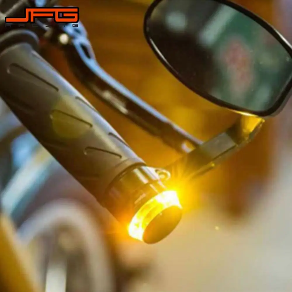 Motociklo Rankenos Vertus Flasher 22MM Baras Pabaigos Blinkerr LED Indikatoriai Posūkio Signalo Lemputė Scrambler XSR900 XJR1300 CB1100