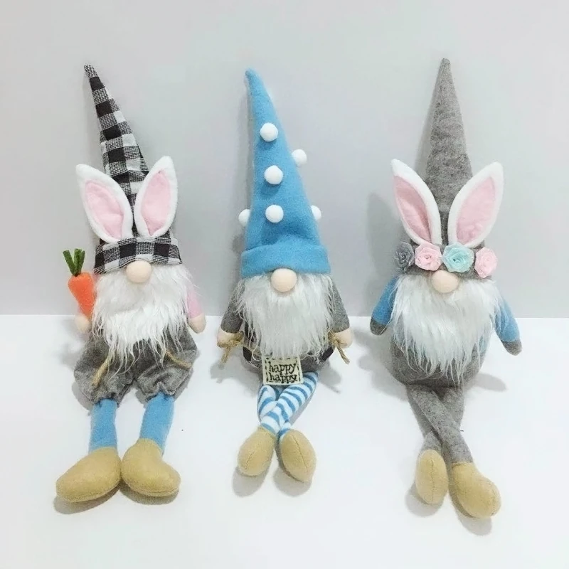 Ilgas Atkarpas, Velykų Zuikis Gnome Apdailos Velykų Beveidis Lėlės Velykų Pliušinis Nykštukas Namų Dekoracijos Vaikams, Žaislai