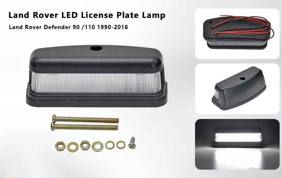 LED Automobilio Licencijos Lempa Land Rover Series 2, 2A ir 3 Visi Modeliai/Defender 90/110/130 Visi Modeliai Aukštos Kokybės