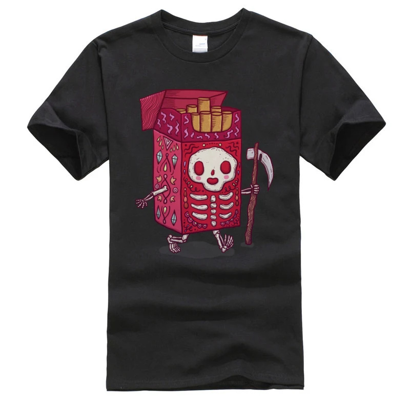 Kaukolė Rūkymas Žudo Reaper Marškinėliai Ghostbusters Juokinga Trumpomis Rankovėmis Medvilnės Atspausdinti Prarasti Dizaino Vyrų T Shirts Lašas Laivybos