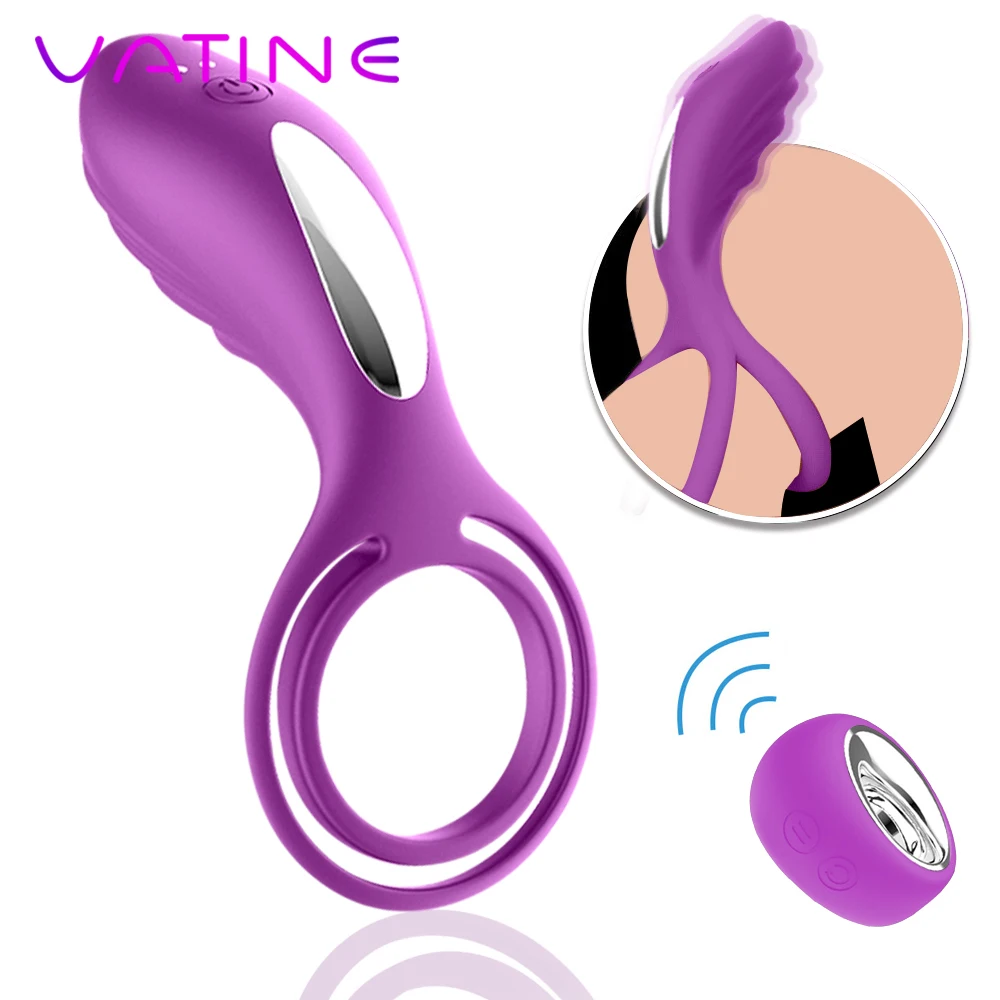 VATINE Vibracija, Gaidys Žiedai Sekso Žaislas, skirtas Pora Vyrų Klitorio Stimuliavimo Vibratorius Vyrų Atidėti Ejakuliacija, Varpos Žiedas Erotiniai Žaislai