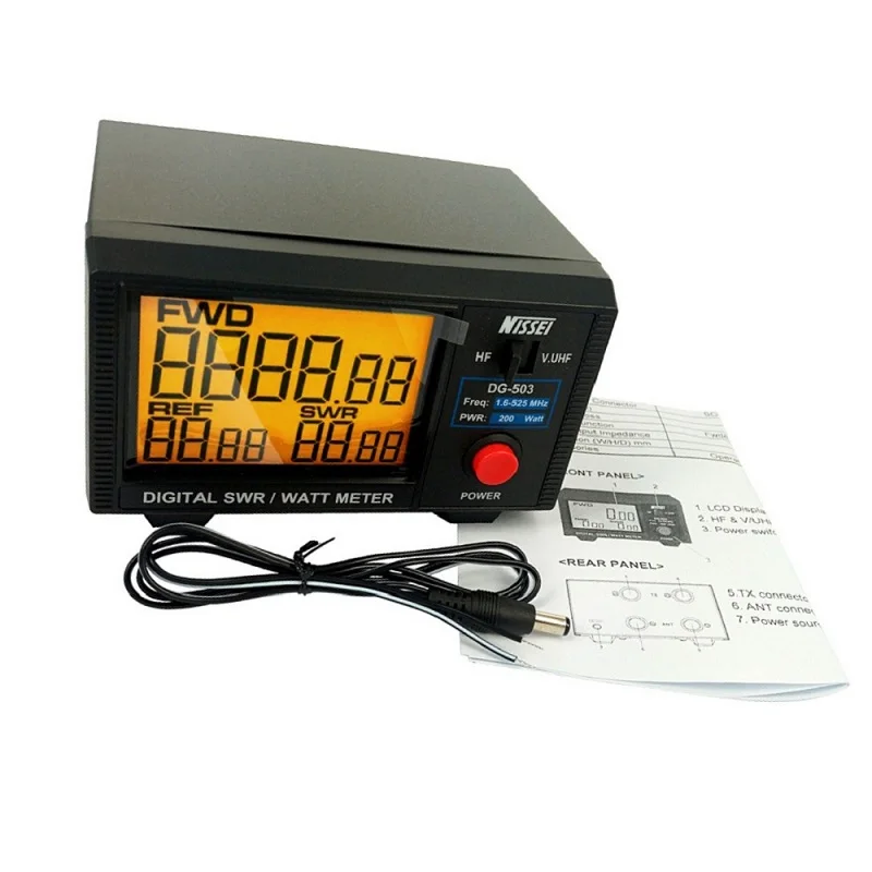 DG - 503 stovi banga lentelė trumpųjų bangų UV matavimo laikotarpį nuolatinio bangų energijos skaitiklis 1.6 60 MHZ LCD skaitmeninis ekranas