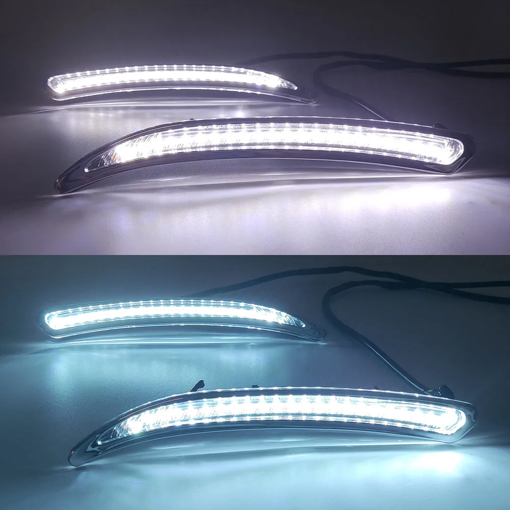 CSGJMY 2VNT LED DRL Šviesos važiavimui Dieną, Su Posūkio Signalo Lemputė Už Buick Regal GS 