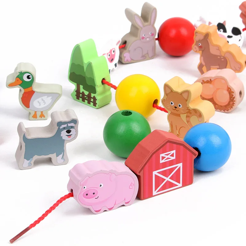 Įdomus medinis kūdikių zawalcowany žaidimo pradžioje švietimo Montessori žaislai gyvūnų zawalcowany blokai zawalcowany žaislai vaikams švietimo žaislai