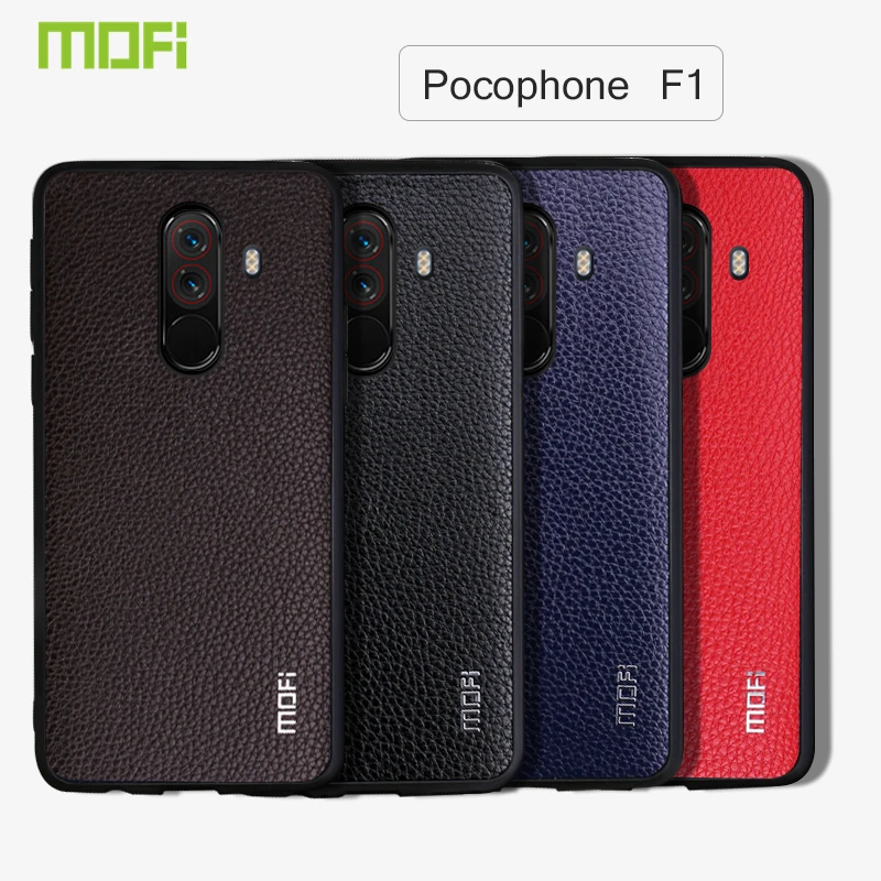 Atveju Xiaomi Pocophone F1 TPU Case Cover Odinis Galinį Dangtelį Mados Stilius Xiaomi Poco f1 Atveju Raudona 5.99