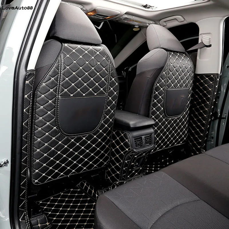 Automobilis Viskas Įskaičiuota Galinės Sėdynės Anti-Kick Trinkelėmis Galinių sėdynių atlošai Sėdynės Padengti B Ramstis Apsauginis Kilimėlis Toyota RAV4 RAV-4 2019 2020 2021