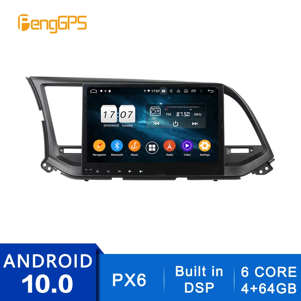 Android 10.0 DVD Grotuvas Hyundai Elantra 2016-2018 Touchscreen, Multimedia, GPS Navigacija Headunit Radijo Carplay Veidrodis Nuorodą