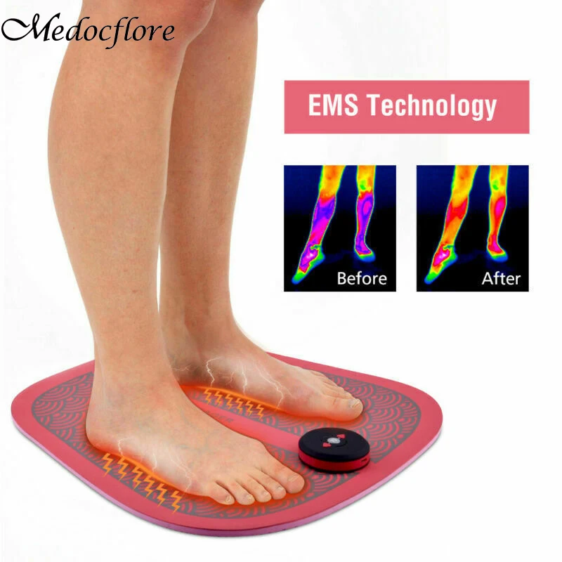 Elektros EMS Foot Massager Trinkelėmis Kojų, Microcurrent Stimuliatorius Kilimėlis pėdų Masažas gerina Kraujotaką, Sumažinti Skausmas Skausmas Sveikatos