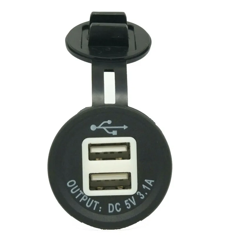 Dviguba Maitinimo LED Įkroviklis Vandeniui Port USB Motociklo Telefono Lizdo Automobilinis įkroviklis nov26