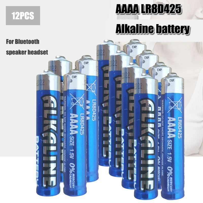 12PCS Aukštos kokybės 2VNT 1,5 V E96 AAAA pirminės baterijos šarminės baterijos sausas baterija ir 