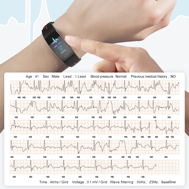 IMosi P3 kraujo spaudimą riešo juostos širdies ritmo monitorius PPG EKG smart apyrankę žiūrėti sporto veiklos rūšis fitness tracker apyrankė
