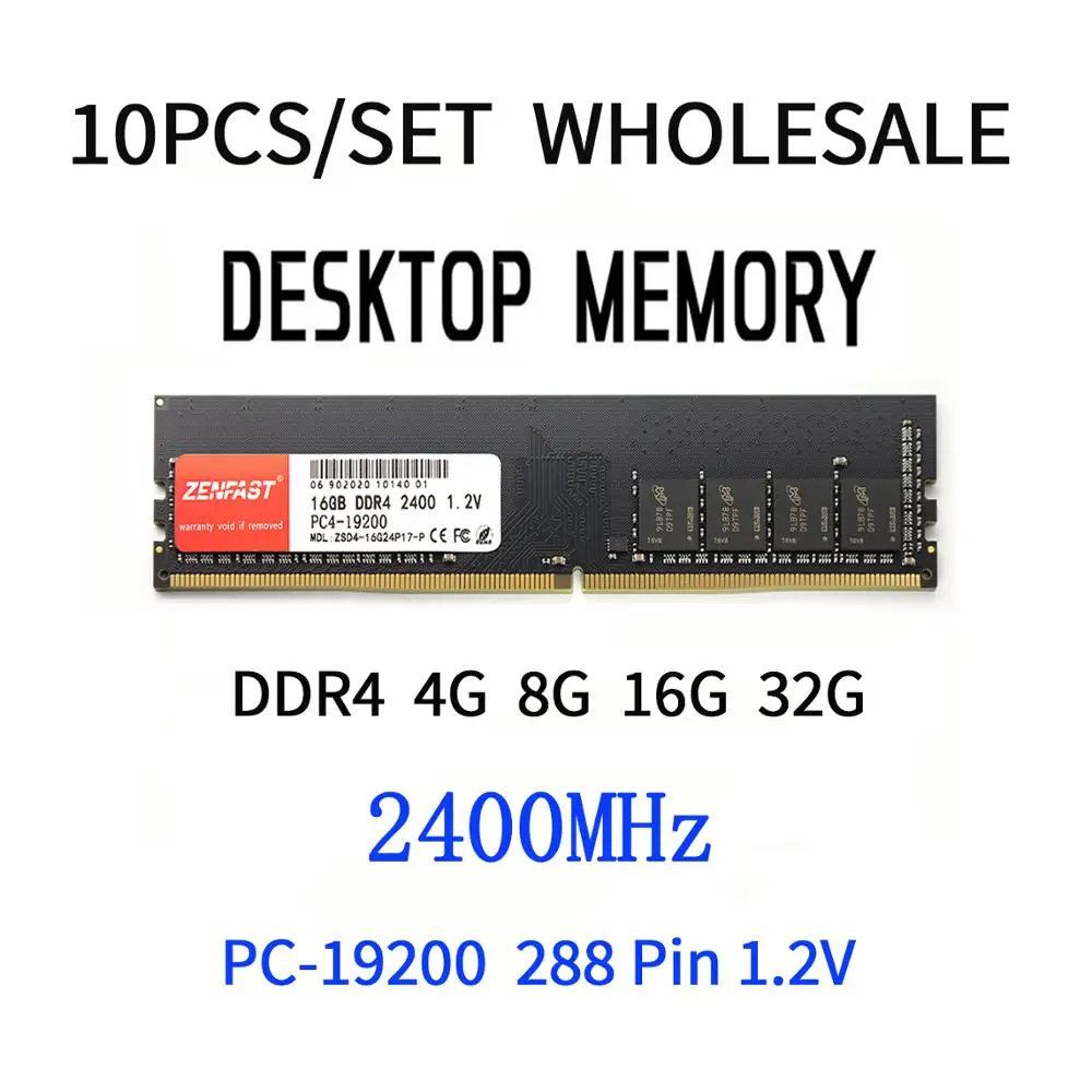 10VNT/Set DDR4 4GB 8GB 16GB Memoria Ram 2400Mhz Atminties Darbalaukio Dimm Gamyklos Tiesioginių Pardavimų Aukštos Kokybės Didmeninės