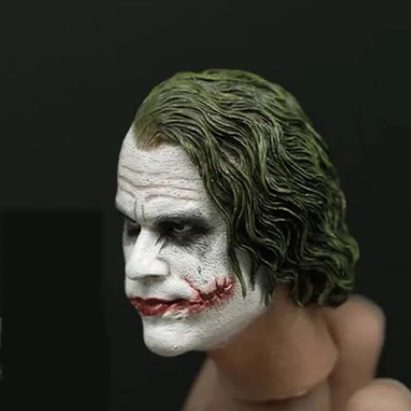 Mnotht Betmenas Galva Skulptūros Modelį Žaislas 1:6 Vyrų Kareivis Prequel Klounas Heath Ledger Joker Galvos Skulptūra, skirta 12in Veiksmų Skaičius, ma