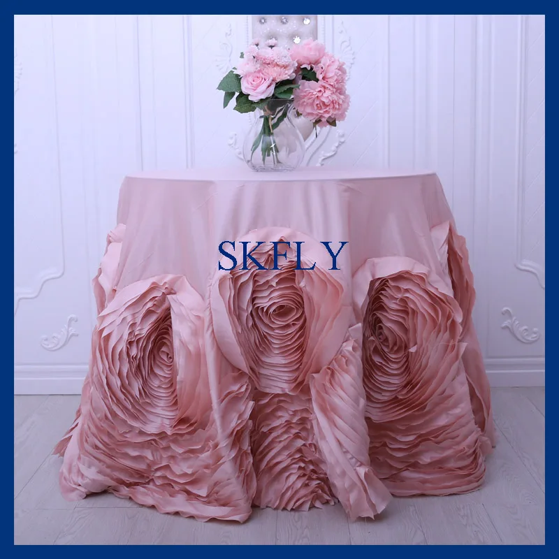 CL052H Populiarus išgalvotas vestuvių turas blush pink staltiesė su rose