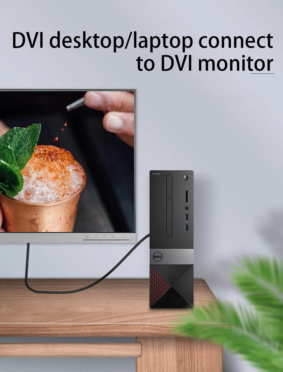 Unnlink Displayport DP į DVI Kabeliu Konverteris Adapteris FHD 1080@60Hz Grafikos Kortelės Nešiojamąjį Kompiuterį Projektoriaus Ekranas